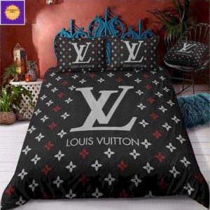 Louis Vuitton Customized Logo Brand Bedding Set Luxury Bedroom Bedspread Home Decor