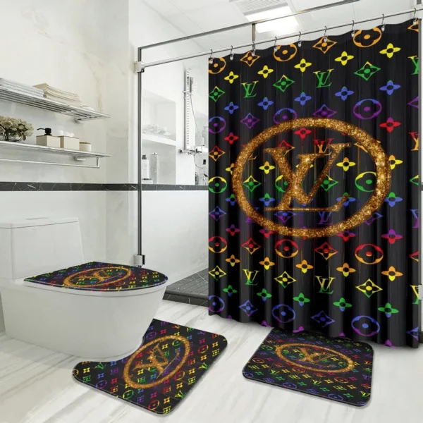 Louis Vuitton Lv Louis Vuitton Bathroom Set Home Decor Luxury Fashion Brand Bath Mat Hypebeast