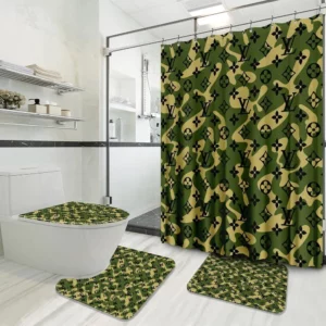 Louis Vuitton Lv Louis Vuitton Camo French Bathroom Set Luxury Fashion Brand Hypebeast Home Decor Bath Mat