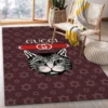 Gucci cat Rectangle Rug Door Mat Luxury Home Decor Fashion Brand Area Carpet