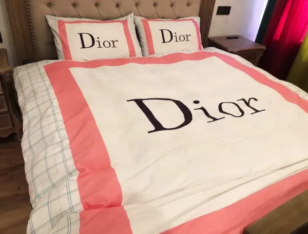 Dior Logo Brand Bedding Set Home Decor Bedspread Luxury Bedroom