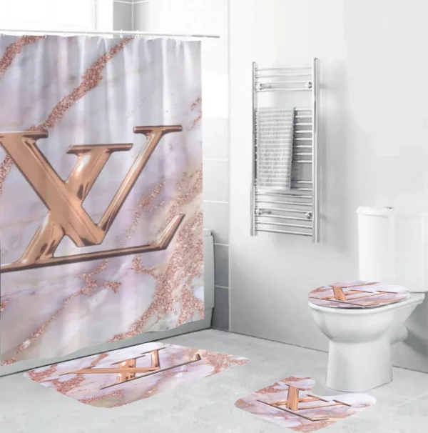 Louis Vuitton Bathroom Set Bath Mat Hypebeast Home Decor Luxury Fashion Brand