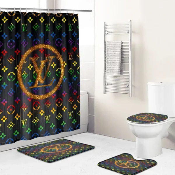 Louis Vuitton Bathroom Set Luxury Fashion Brand Hypebeast Home Decor Bath Mat