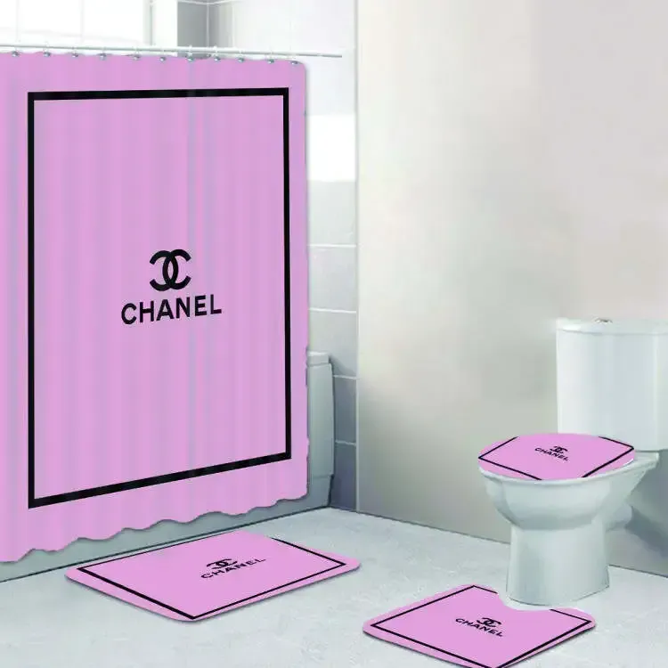 Chanel Bathroom Set Luxury Fashion Brand Bath Mat Home Decor Hypebeast