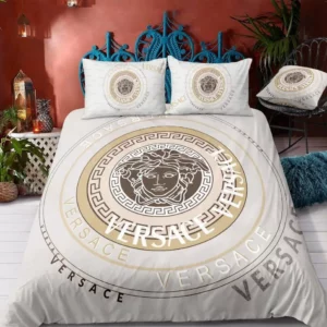 Versace Logo Brand Bedding Set Bedroom Luxury Home Decor Bedspread