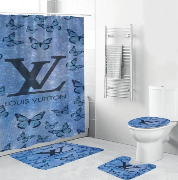 Louis Vuitton Bathroom Set Luxury Fashion Brand Home Decor Bath Mat Hypebeast