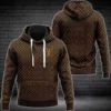 Louis Vuitton Brown Type 457 Hoodie Outfit Luxury Fashion Brand