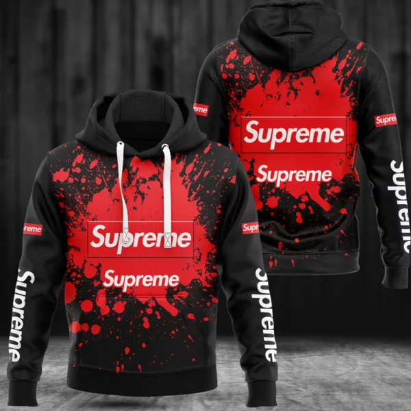 Supreme Black Paint Type 320 Hoodie Fashion Brand Luxury Outfit