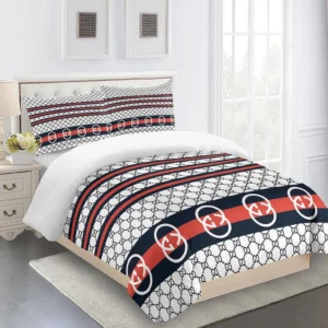 Gucci Logo Brand Bedding Set Home Decor Luxury Bedroom Bedspread