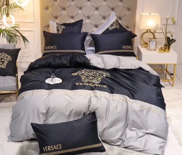 Gianni Versace Logo Brand Bedding Set Bedroom Luxury Bedspread Home Decor