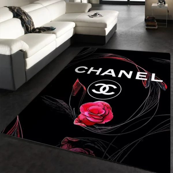 Chanel Rectangle Rug Area Carpet Luxury Home Decor Fashion Brand Door Mat