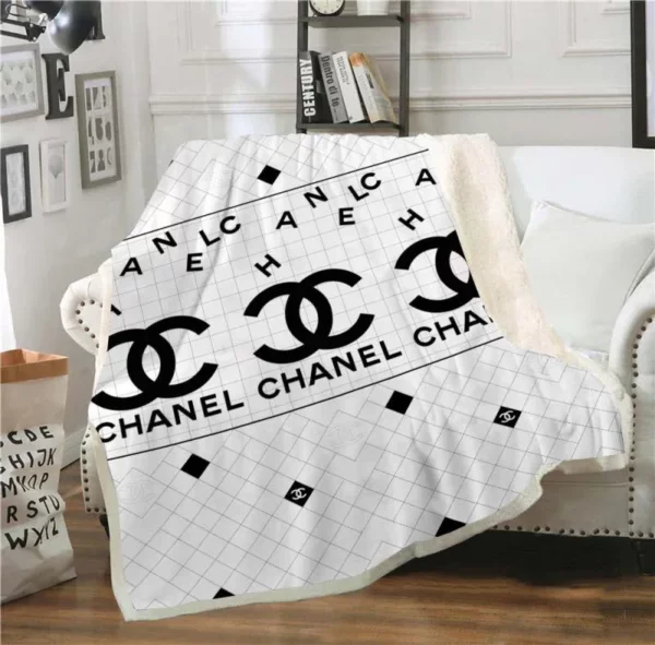 Chanel White Fleece Blanket Luxury Home Decor Fashion Brand