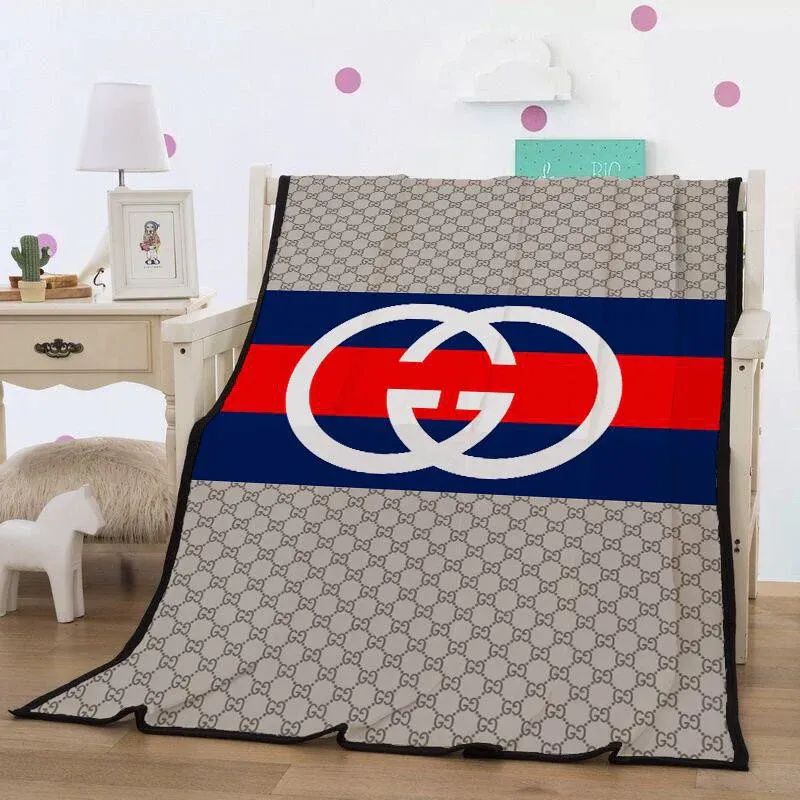 Gucci New Fleece Blanket Fashion Brand Home Decor Luxury