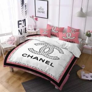 Chanel Logo Brand Bedding Set Bedroom Bedspread Luxury Home Decor