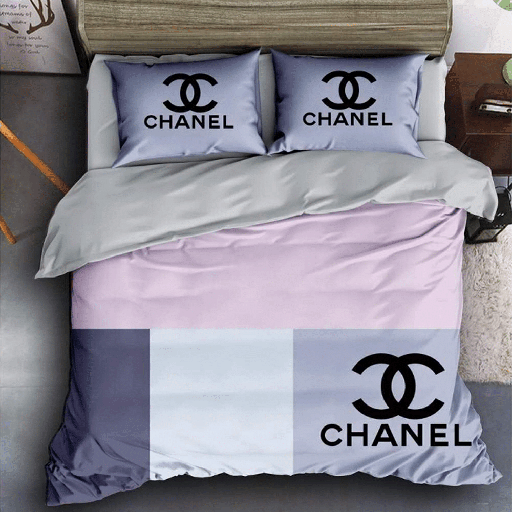 Chanel Logo Brand Bedding Set Bedroom Home Decor Bedspread Luxury