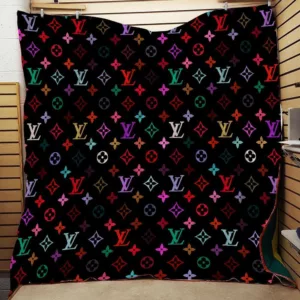 Louis Vuitton Colorful Fleece Blanket Luxury Fashion Brand Home Decor