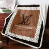 Louis Vuitton Brown Fleece Blanket Home Decor Luxury Fashion Brand