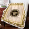 Versace Fleece Blanket Fashion Brand Luxury Home Decor