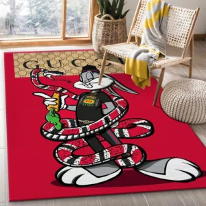 GucciBuggy Bunny Rectangle Rug Area Carpet Fashion Brand Door Mat Home Decor Luxury