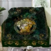 Versace Medusa Fleece Blanket Home Decor Luxury Fashion Brand