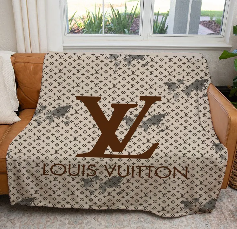 Louis Vuitton Wheat Fleece Blanket Luxury Home Decor Fashion Brand