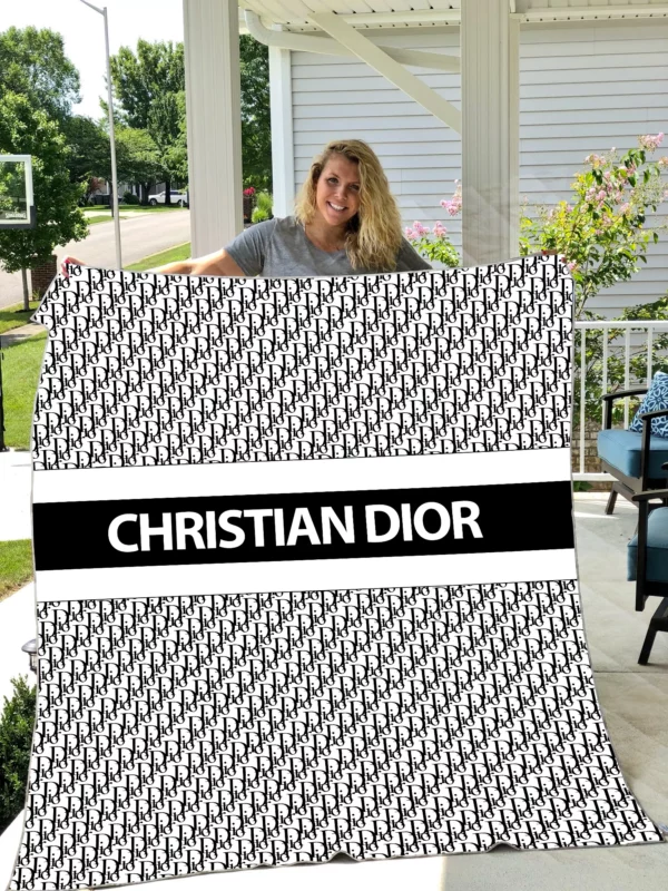 Dior Fleece Blanket Fashion Brand Home Decor Luxury