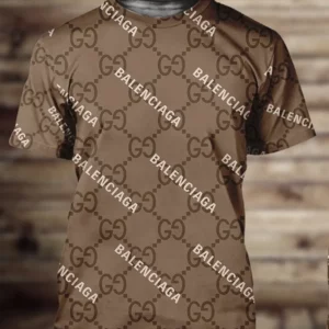 Gucci Balenciaga Brown T Shirt Fashion Outfit Luxury