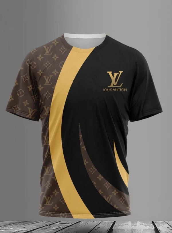 Louis Vuitton Brown Yellow Black T Shirt Luxury Outfit Fashion