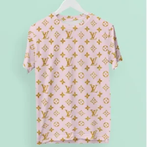 Louis Vuitton Golden Logo Cream T Shirt Fashion Outfit Luxury