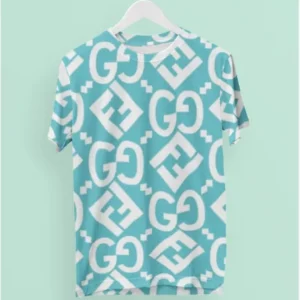 Fendi Gucci Light Blue T Shirt Outfit Luxury Fashion