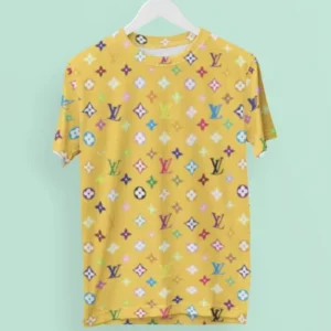 Louis Vuitton Logo Yellow T Shirt Fashion Outfit Luxury