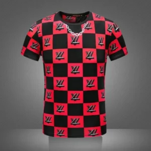 Louis Vuitton Logo Red Black T Shirt Outfit Luxury Fashion