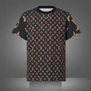 Louis Vuitton Logo Black T Shirt Fashion Outfit Luxury