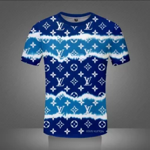 Louis Vuitton Logo Blue T Shirt Luxury Fashion Outfit