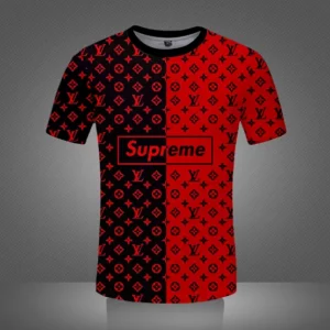 Louis Vuitton Red Black Special T Shirt Outfit Fashion Luxury