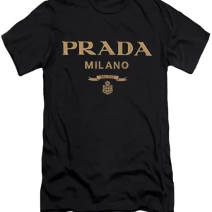 Prada Milano Black T Shirt Fashion Outfit Luxury