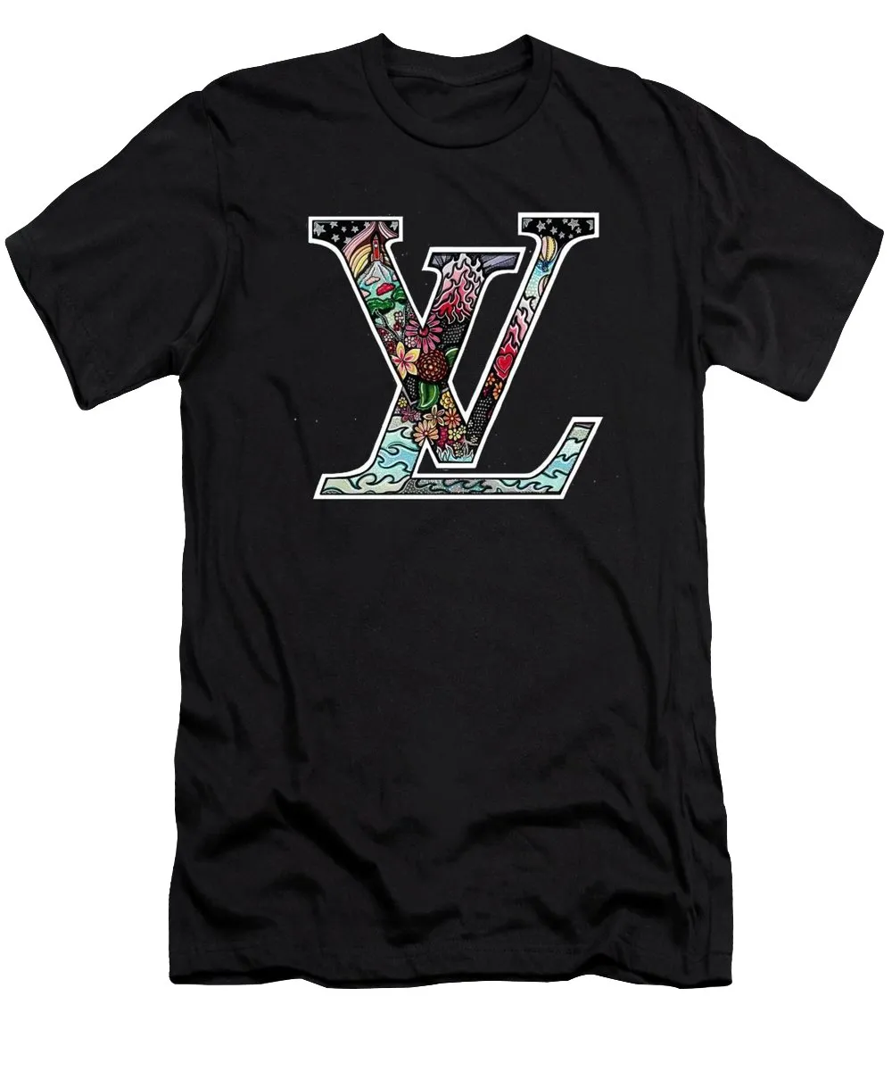 Louis Vuitton Flowers Black T Shirt Fashion Outfit Luxury