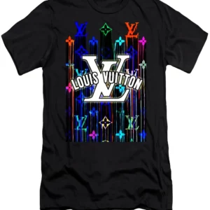 Louis Vuitton Colorful Black T Shirt Fashion Luxury Outfit