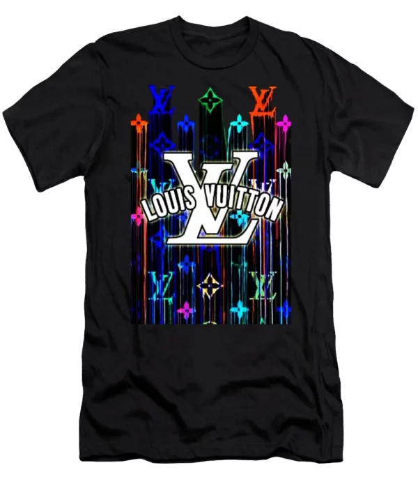 Louis Vuitton Colorful Black T Shirt Fashion Luxury Outfit