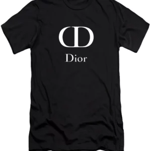 Dior White Logo Black T Shirt Luxury Fashion Outfit