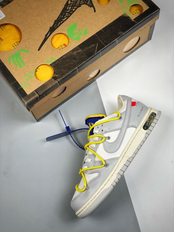 Off-White x Nike Dunk Low 27 of 50 Sail Grey For Sale