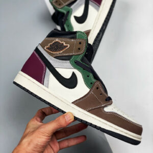 Air Jordan 1 High OG Hand Crafted Black Archaeo Brown-Dark Chocolate For Sale