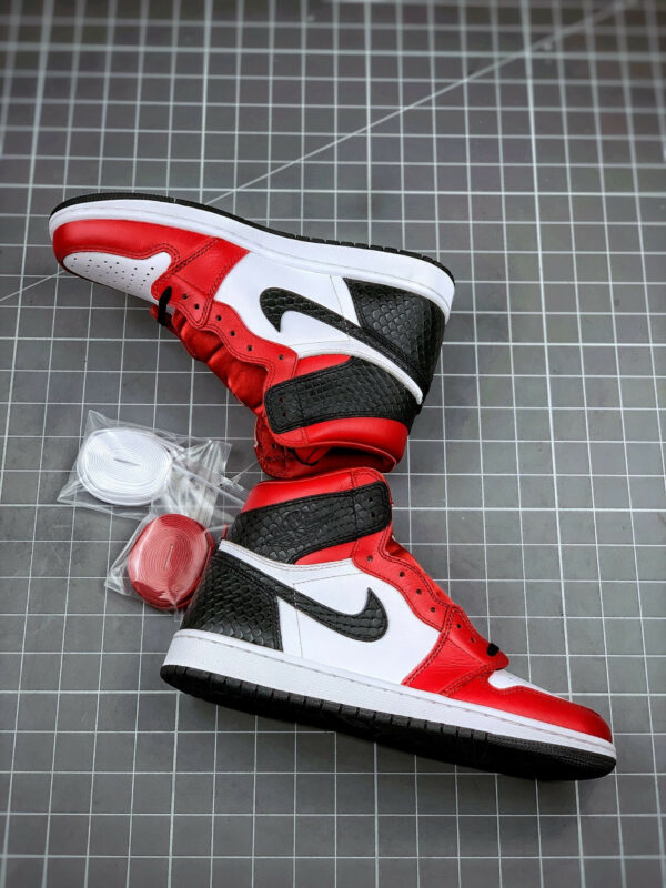 Air Jordan 1 High OG Satin Snake Gym Red White-Black For Sale