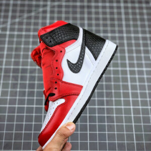 Air Jordan 1 High OG Satin Snake Gym Red White-Black For Sale