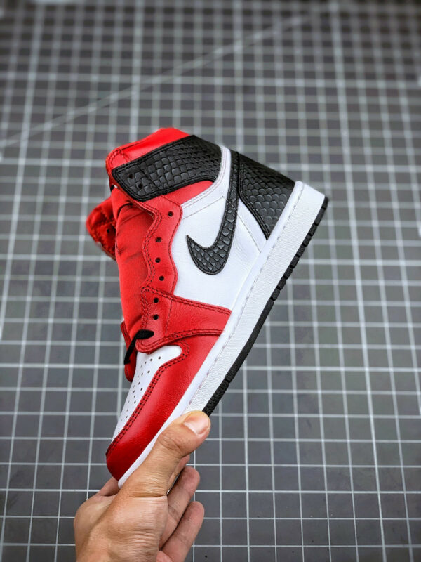 Air Jordan 1 High OG Satin Snake Gym Red White-Black For Sale