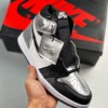 Air Jordan 1 High OG Silver Toe Black Metallic Silver-White CD0461-001 For Sale