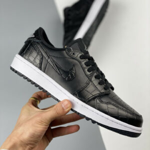 Air Jordan 1 Low Golf Croc Black Iron Grey White DD9315-003 For Sale