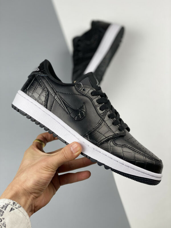 Air Jordan 1 Low Golf Croc Black Iron Grey White DD9315-003 For Sale