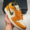 Air Jordan 1 Low White Light Curry Medium Olive DH6931-102 For Sale