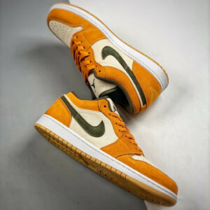 Air Jordan 1 Low White Light Curry Medium Olive DH6931-102 For Sale